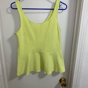 Lime green peplum top